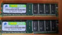 DDR2 pamięć RAM CORSAIR VS512MB400 1GB - 2 kości