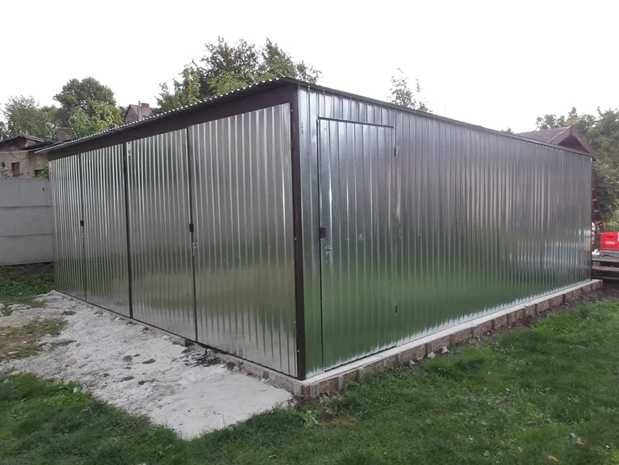 Garaż Blaszany Wzmocniony Blaszak 2 stanowiska Garaże Blaszane 6x5 6x6