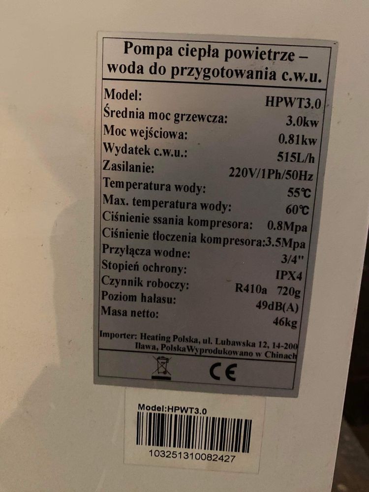 Pompa ciepła do grzania wody