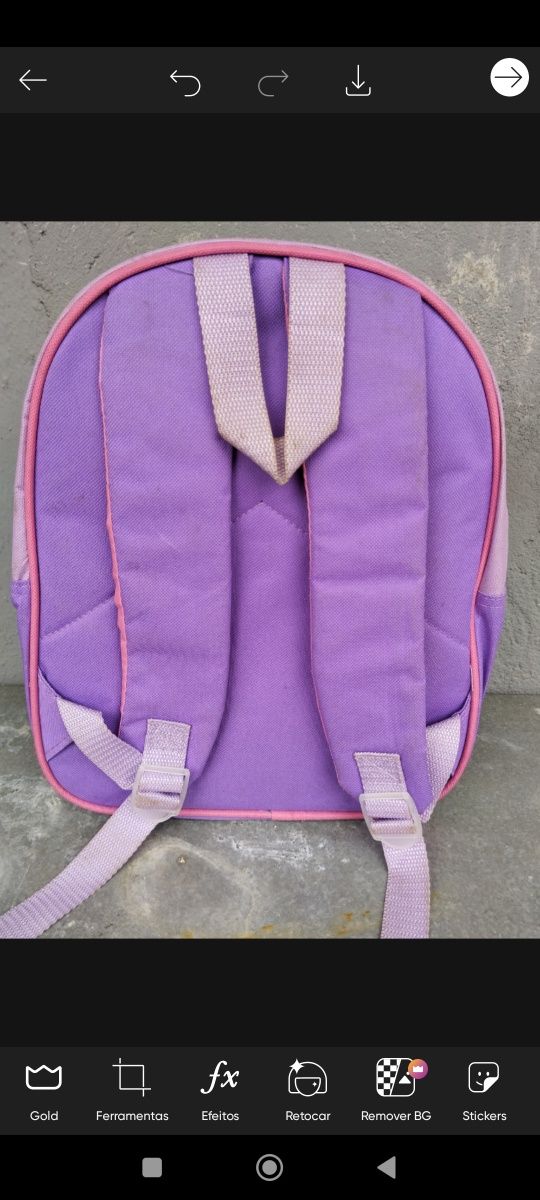 Mochila criança lilás