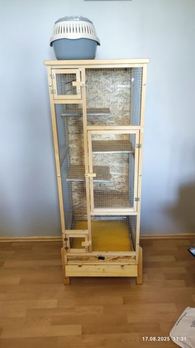 Duża klatka 145x50x50 cm – szynszyle, fretki, szczury + transporter GR
