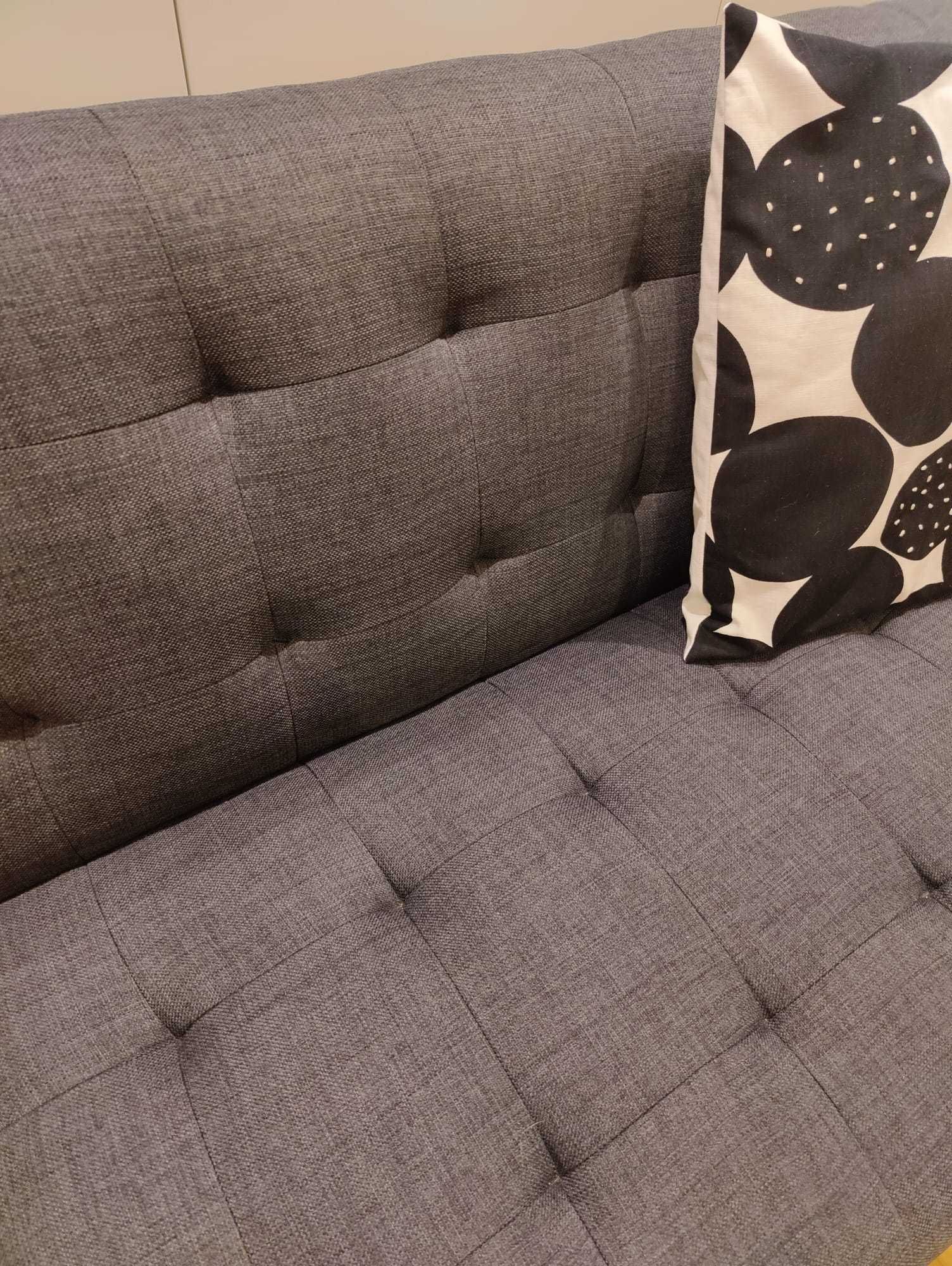 Sofá-cama de 3 lugares, cinzento - Excelente Estado