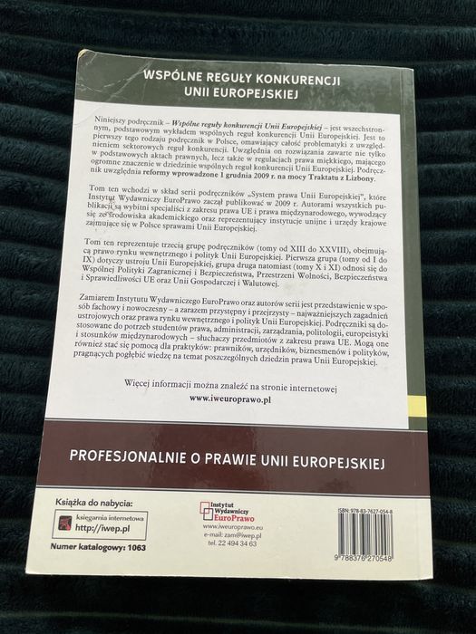 Wspólne Reguły Konkurencji Unii Europejskiej podręcznik