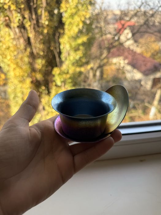 Набор Титановая Гайвань + 2 Пиалы для Чайной Церемонии Чайна Церемонія