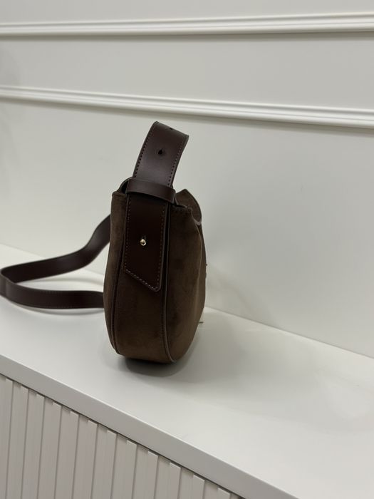 Сумка Polene numero dix коричнева замш