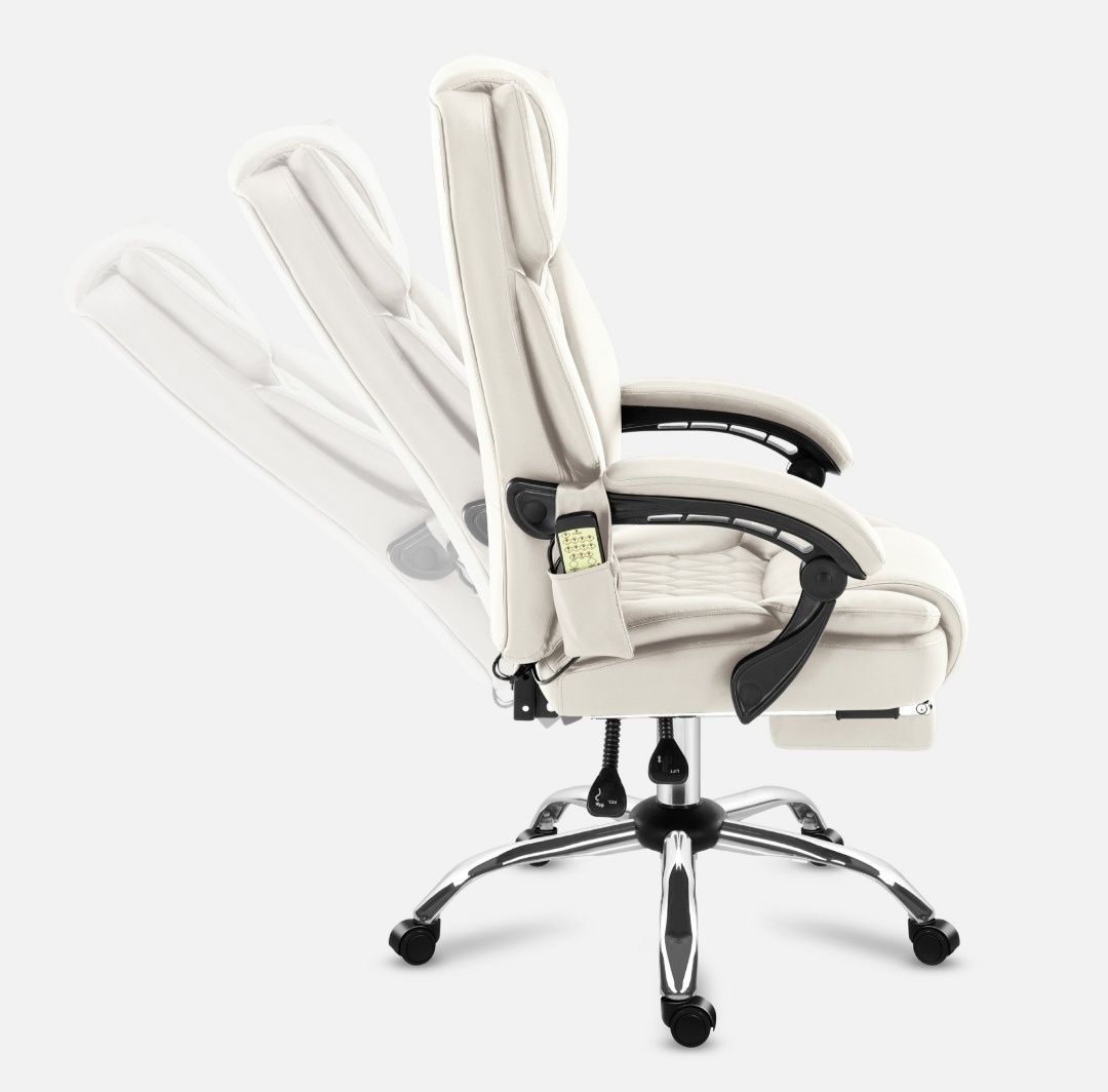 Офісне масажне крісло з підставкою для ніг HEATED MARK ADLER Boss 6.0