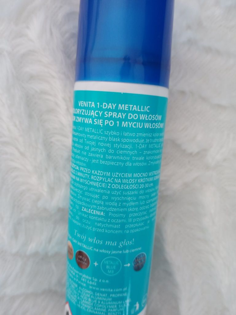 Spray koloryzujący 1 day Metallic blue venita

50 ml

Odcień metalic b