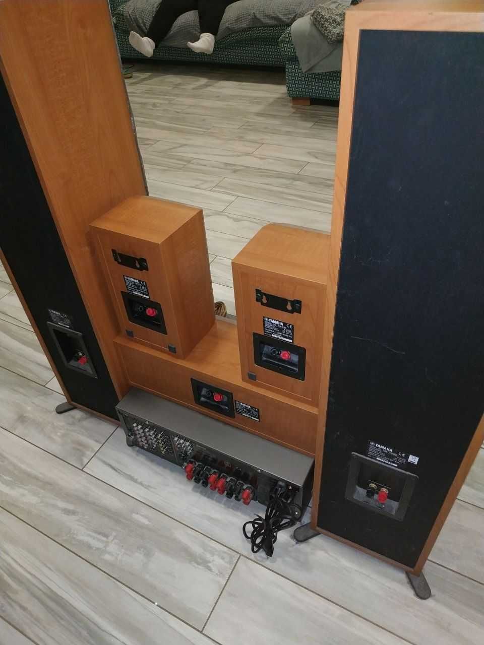 Музичний центр ресивер Yamaha RX-V457 з колонками пультом та дротами
