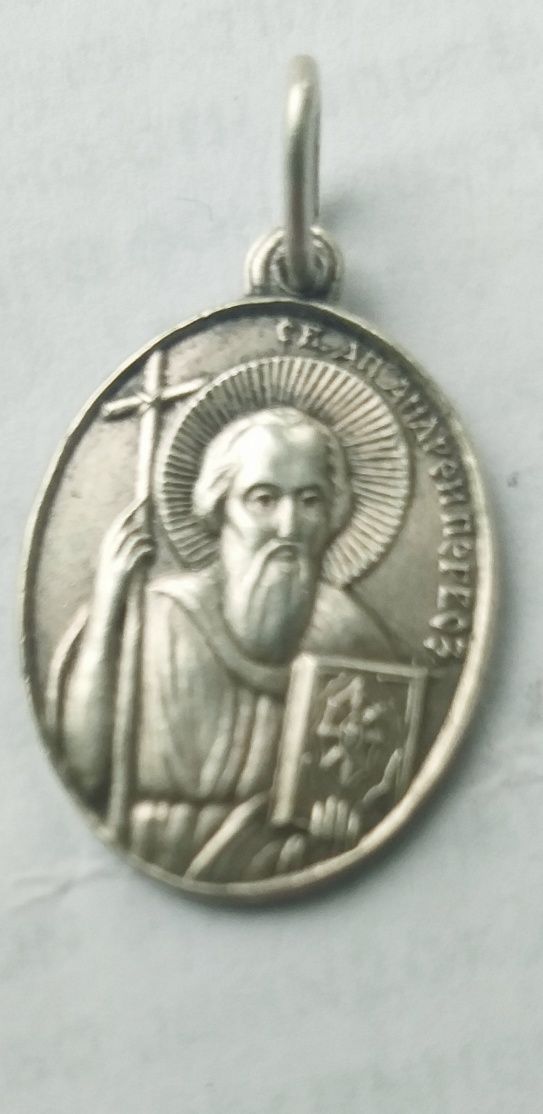 Образок  серебряный,новый ,св.Андрей,925 проба