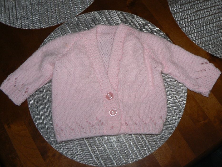 sweterek różowy dla dziewczynki 62-68