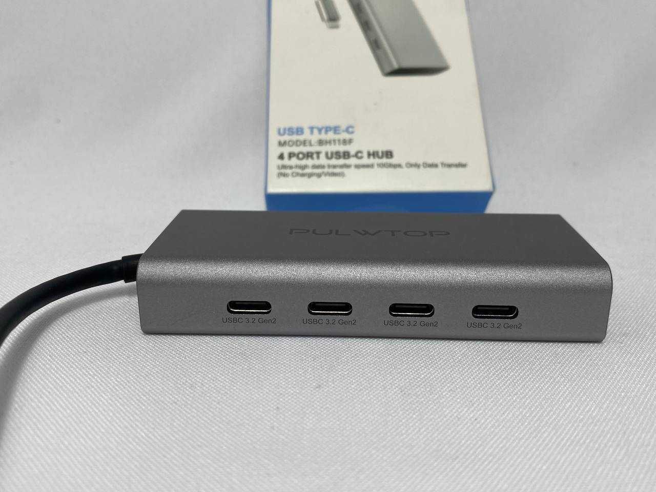 Концентратор адаптер хаб PULWTOP USB-C 3.2 Gen 4 USB C 10 Гбит/с