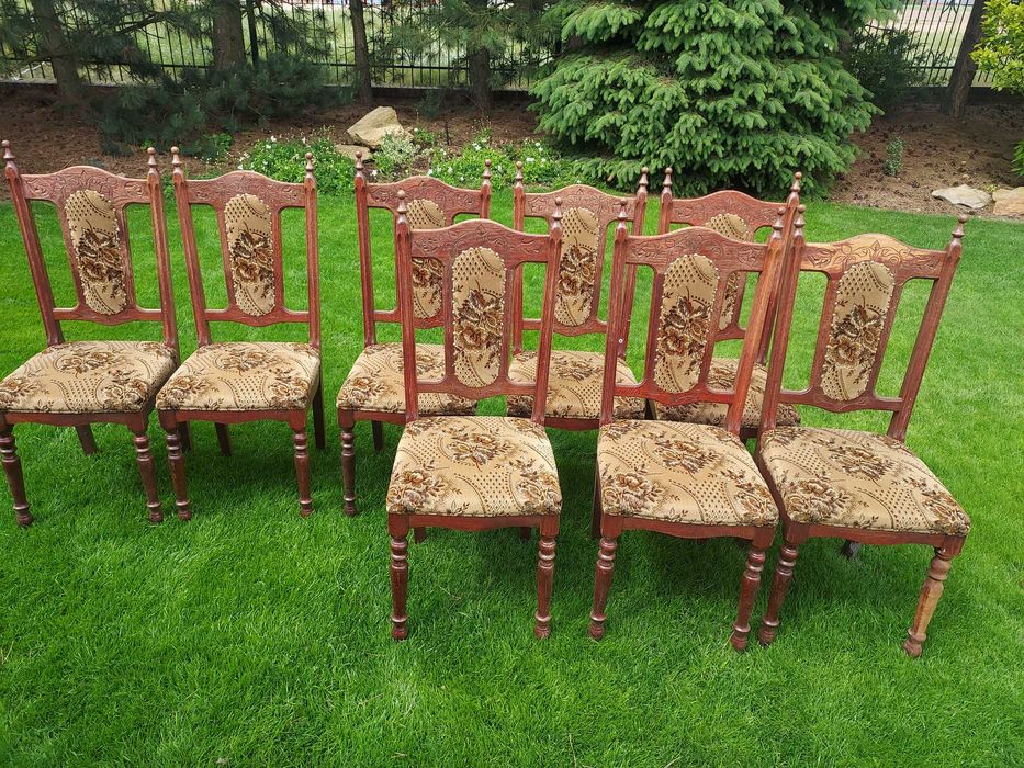 Krzesła drewniane do renowacji. 8 sztuk