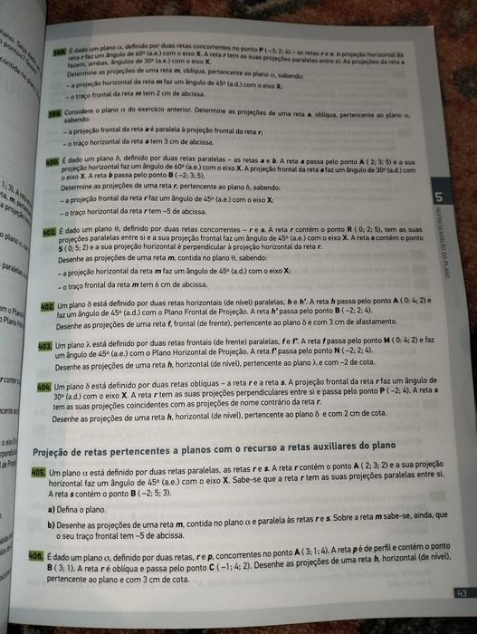 Manuais e Livros de exercícios de geometria descritiva A - 10/11° anos