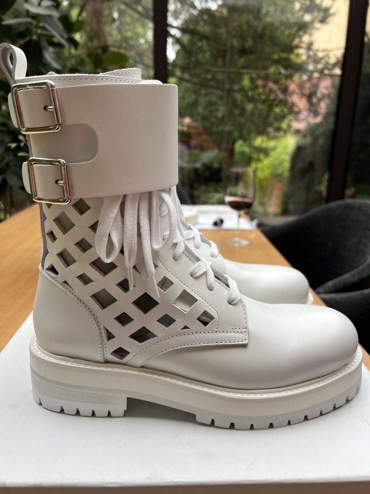 DONDUP - made in Italy - skorzane botki rozmiar 38