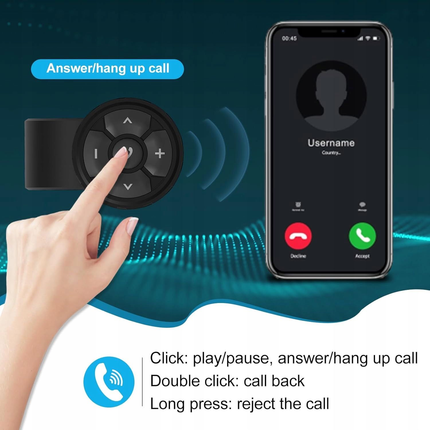 Bezprzewodowy Pilot Kontroler Multimedialny Bluetooth do Telefonu
