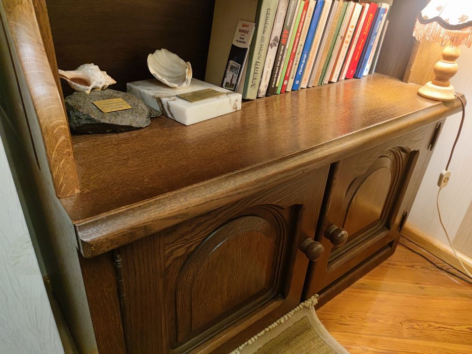 Witryna biblioteczka dębowa