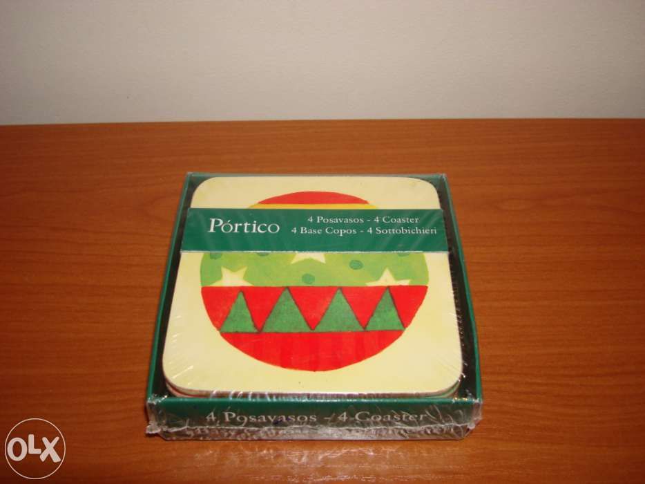 4 Bases para copos com motivos de Natal (novas)