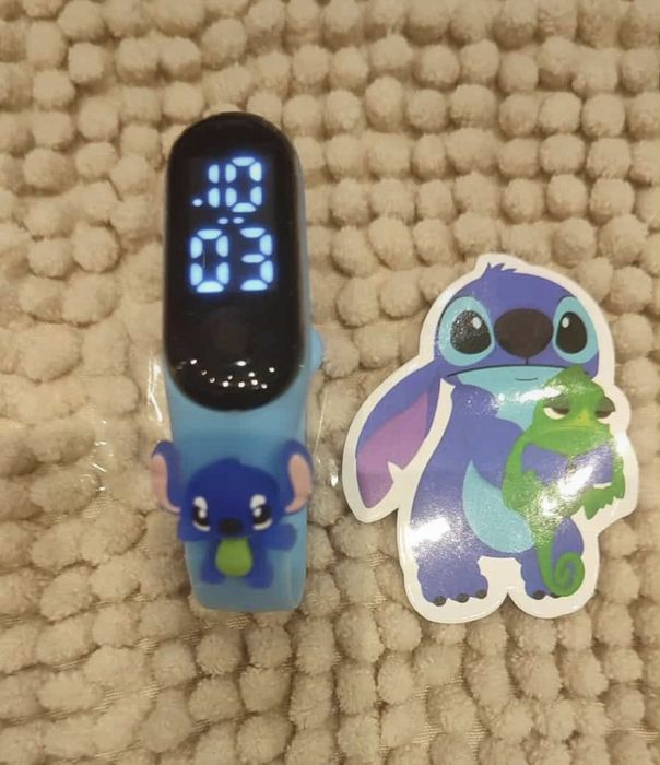 Zegarek LED dla dziecka - motyw Stitch dotykowy nowy