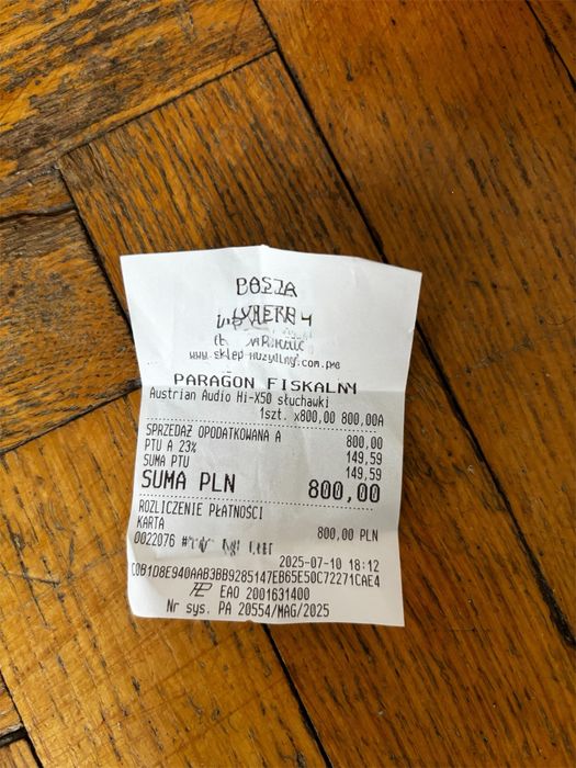 Austrian Audio Hi-X50 – jak nowe, z paragonem.