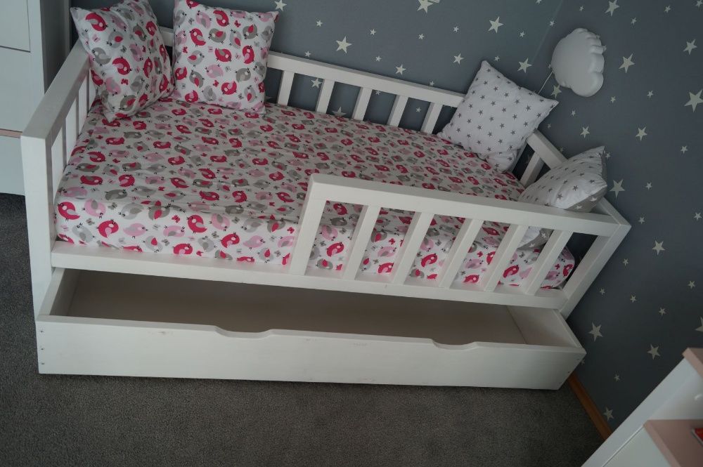 Łóżko dla dziecka , styl skandynawski, 160 na 80, białe, inne kolory