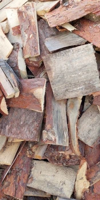 Sezonowane Drewno do pieca, sosna, Zrzyny, oflisy, Drewno opałowe