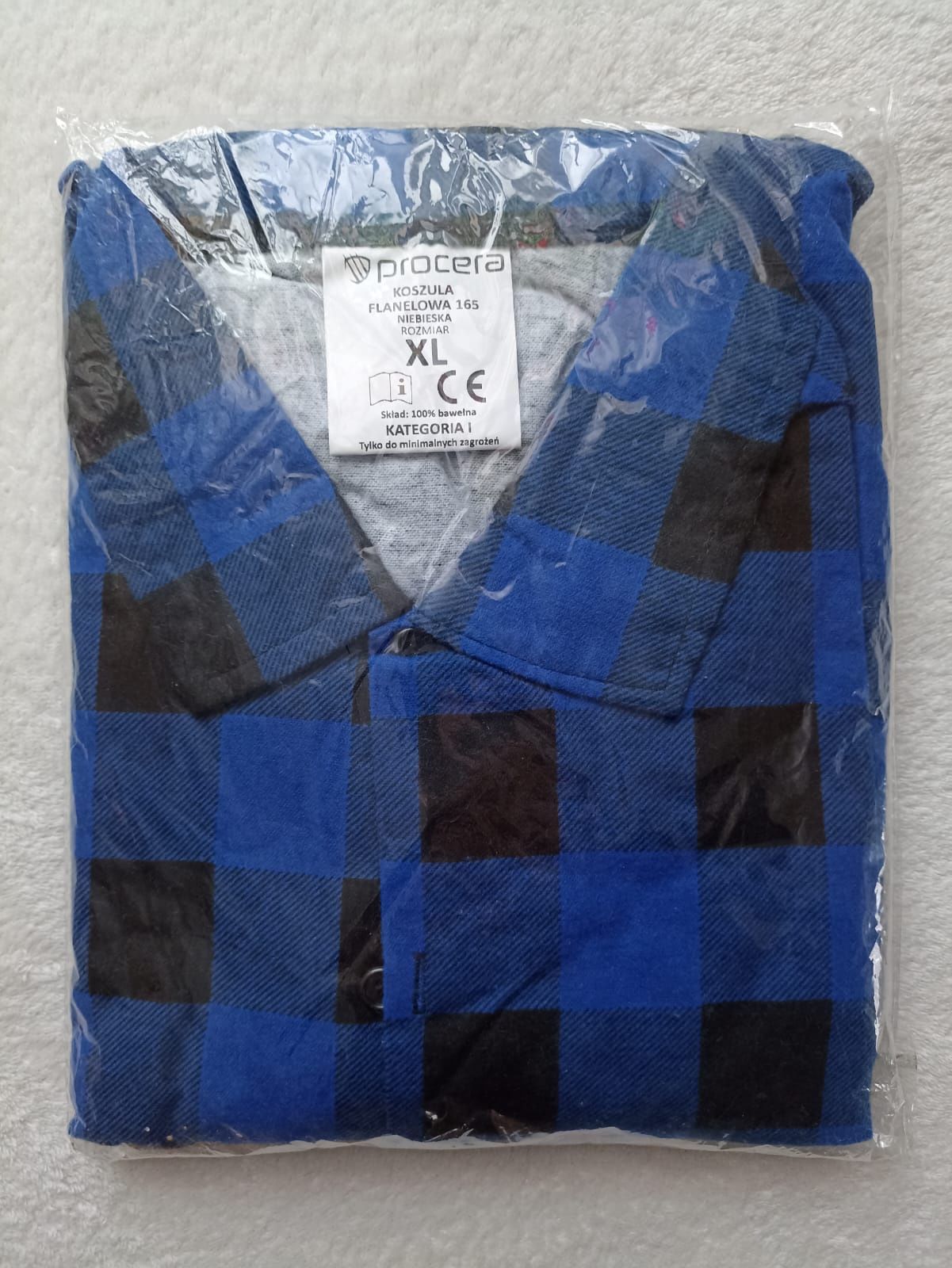 Nowa koszula męska flanelowa roz.XL 43 Bawełna Kratka