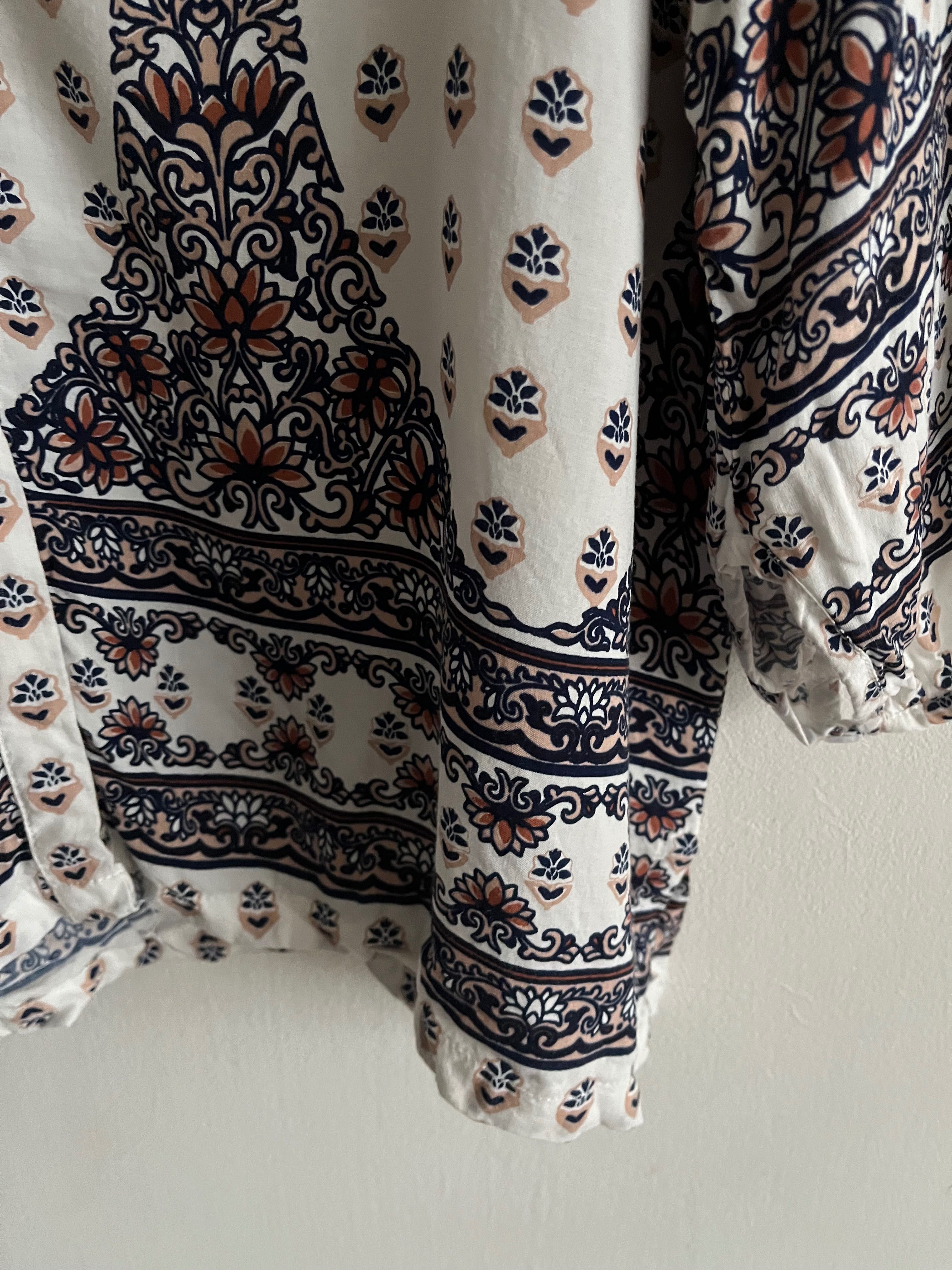 Auguste The Label Bluzka Koszula Boho Biała