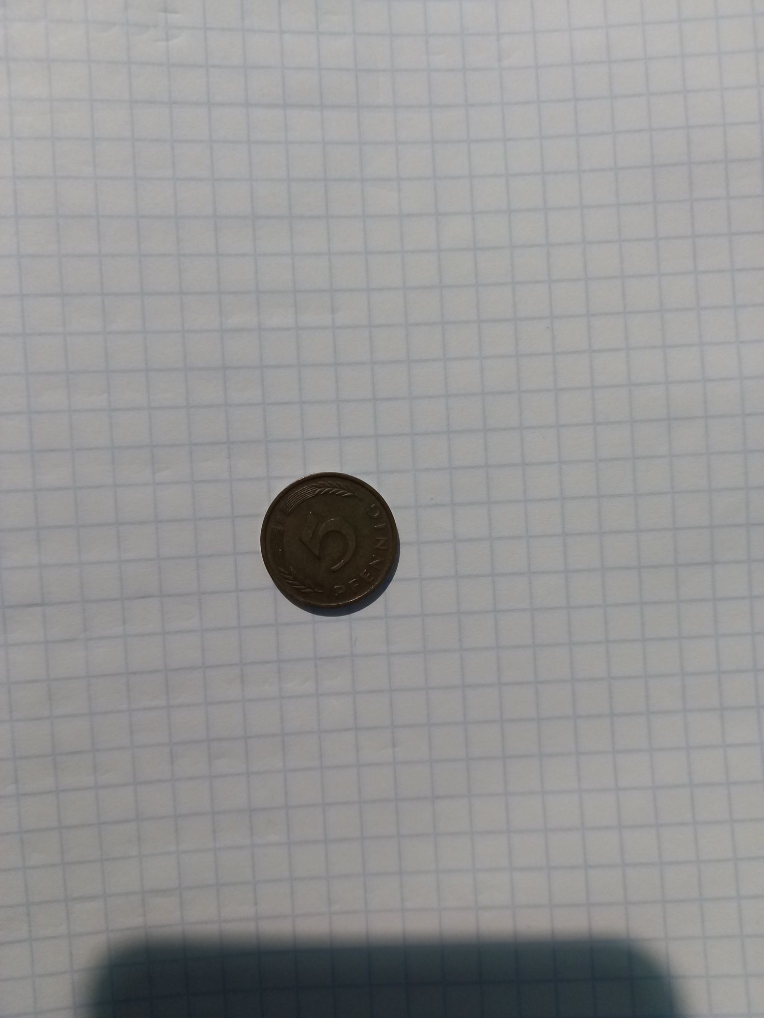 Монета 5 pfennig