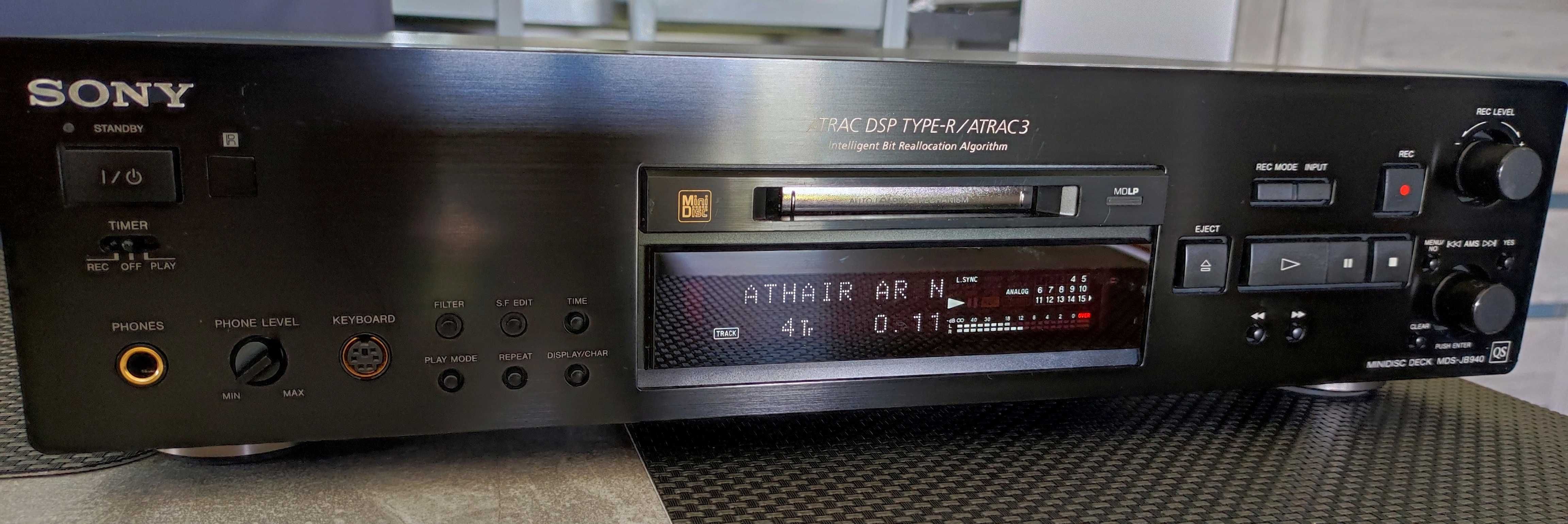 Odtwarzacz MiniDisc SONY MDS-JB940 QS z pilotem