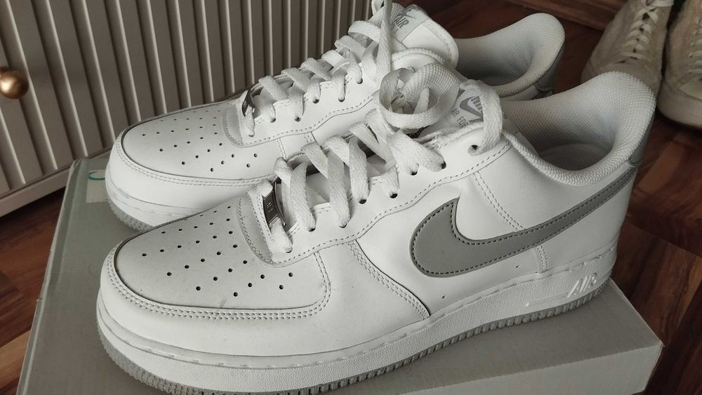 Buty Nike Air Force 1 '07  White/Grey rozm. 44.5