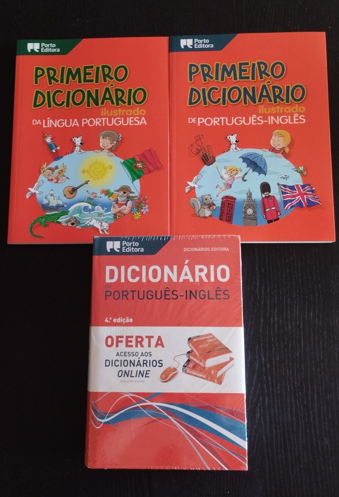 Vários dicionários  - português / língua portuguesa / inglês