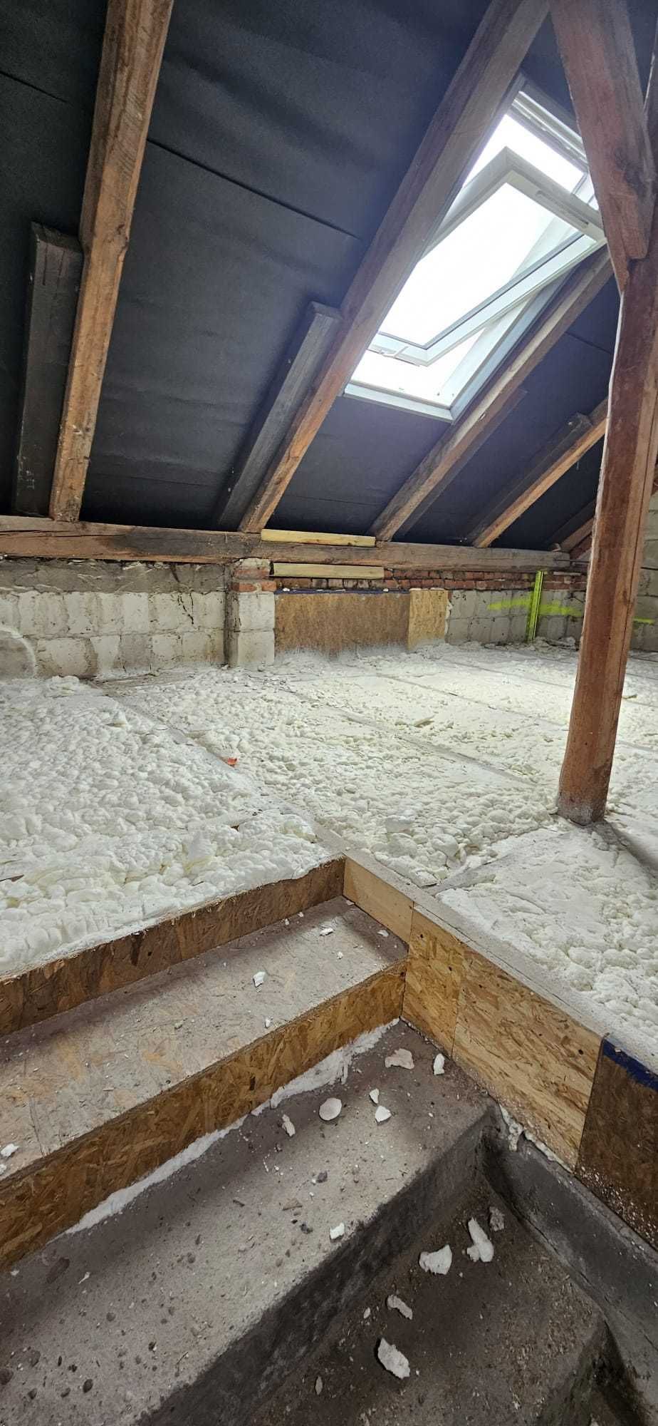 Izolacje Natryskowe-Pianka PUR, Ocieplanie Poddasza, Ocieplenie Stropu