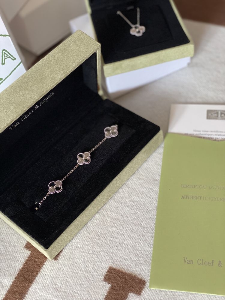 Комплект Van Cleef серебряная жемчужина