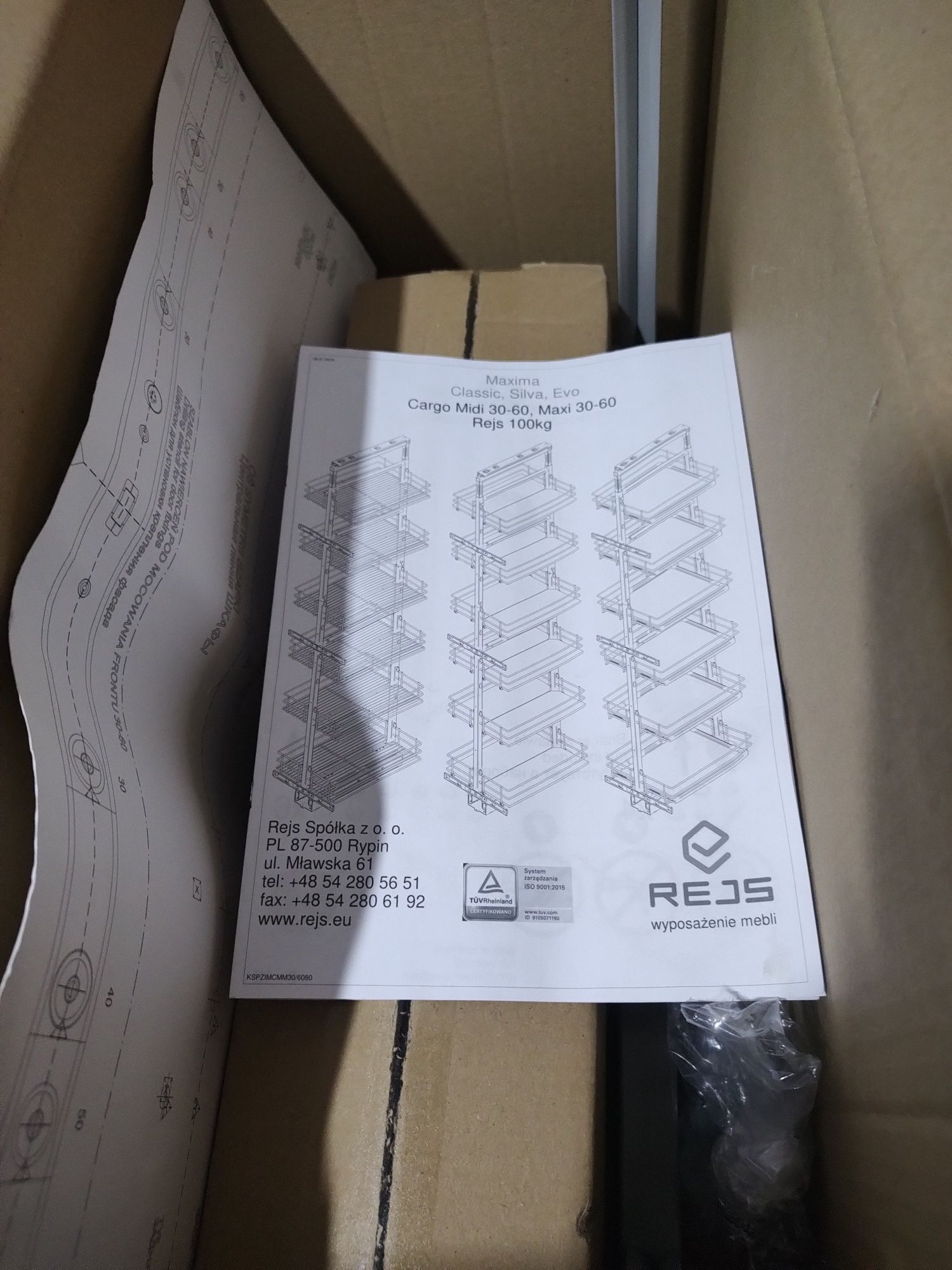 System jezdny REJS Maxima 100 kg – nowy, fabrycznie zapakowa