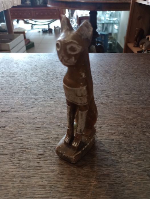 Egipska figurka Kota kamień marmur Okazja