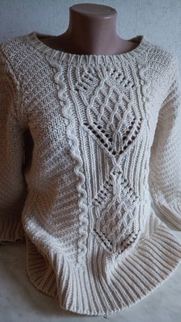 MARKS & SPENCER стильный объемный вязаный свитер крупной вязки