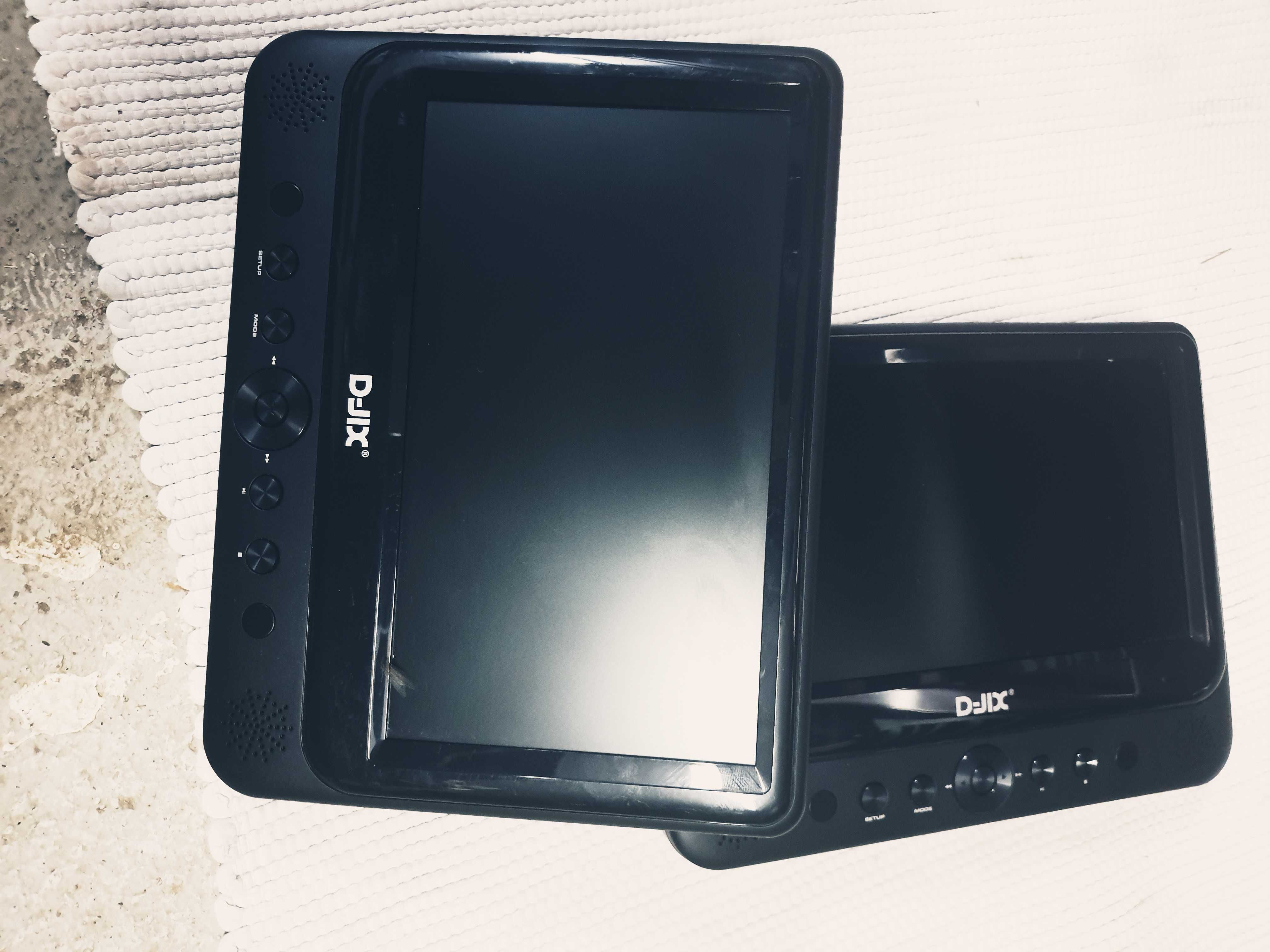 2x monitores DVD  para apoio de cabeça auto