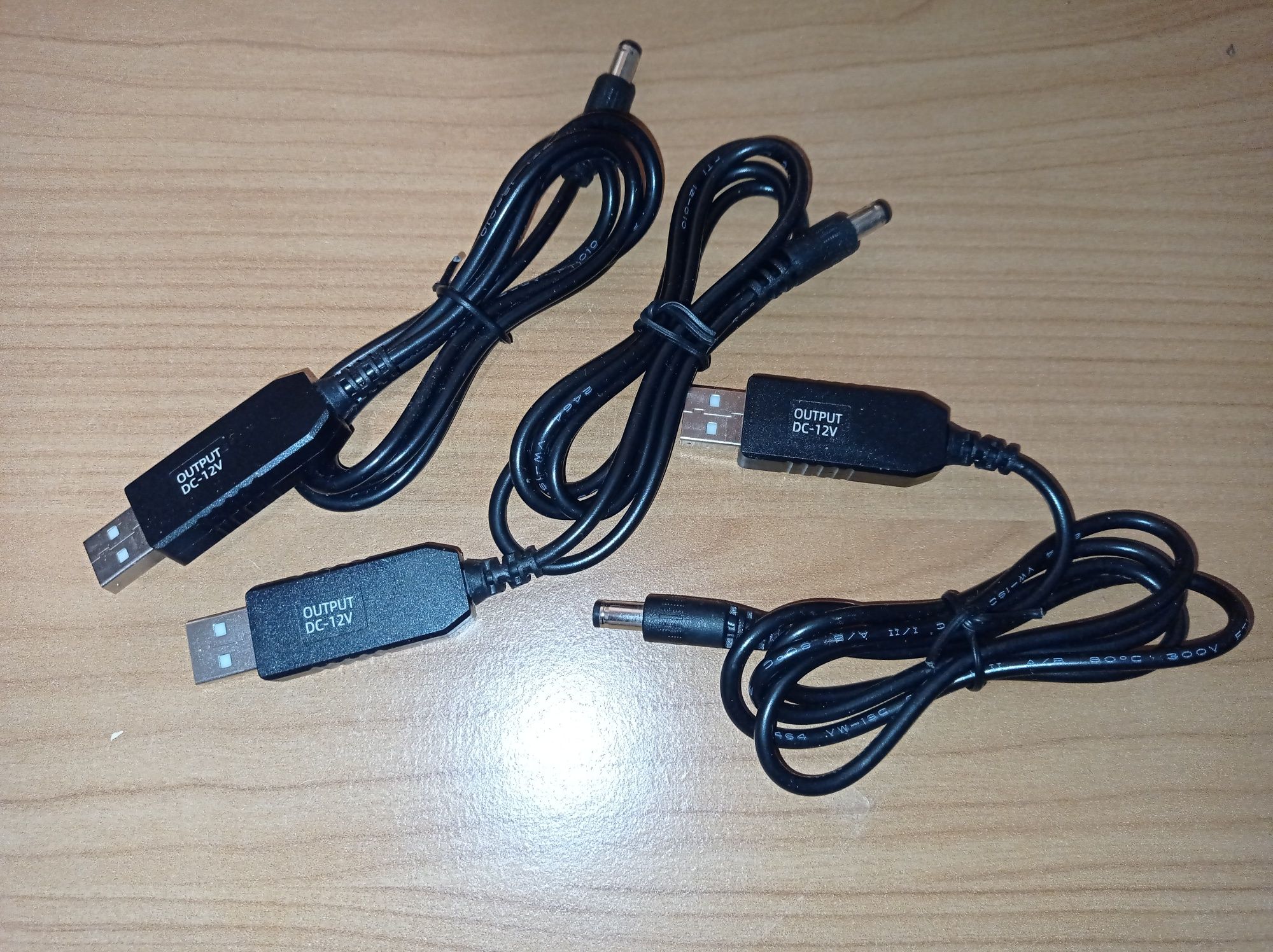 Кабель питания USB - DC 5.5x2.1 мм c преобразователь 5V—12V роутер