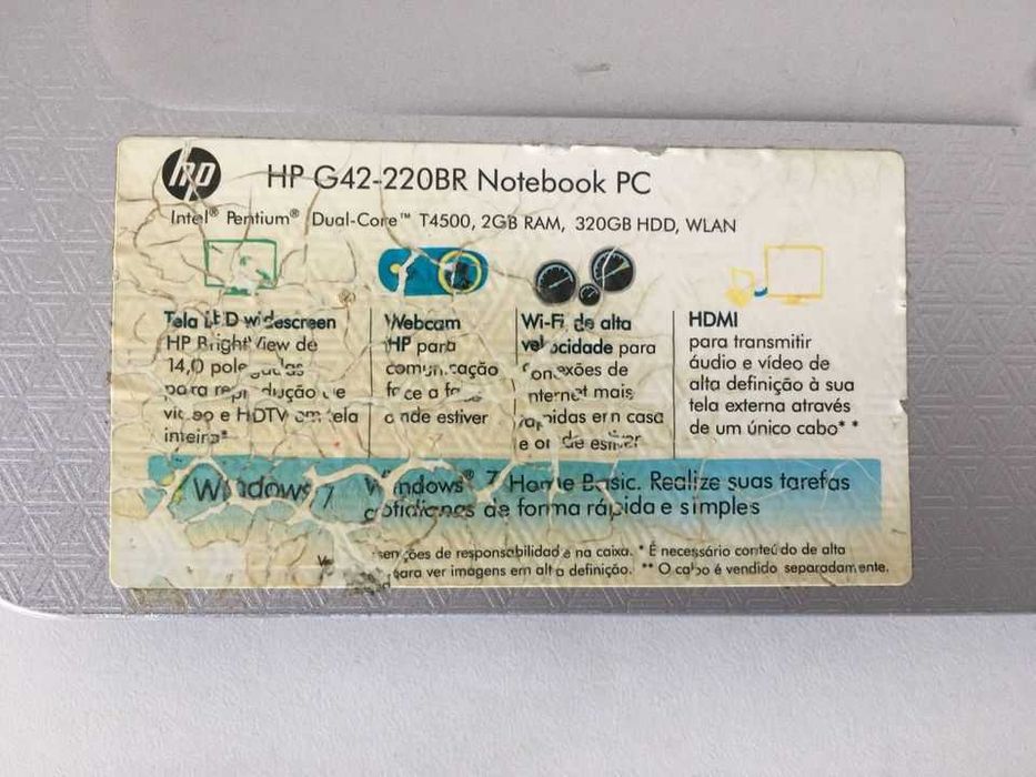 HP G42 - 220BR (Ler Descrição) Para desocupar