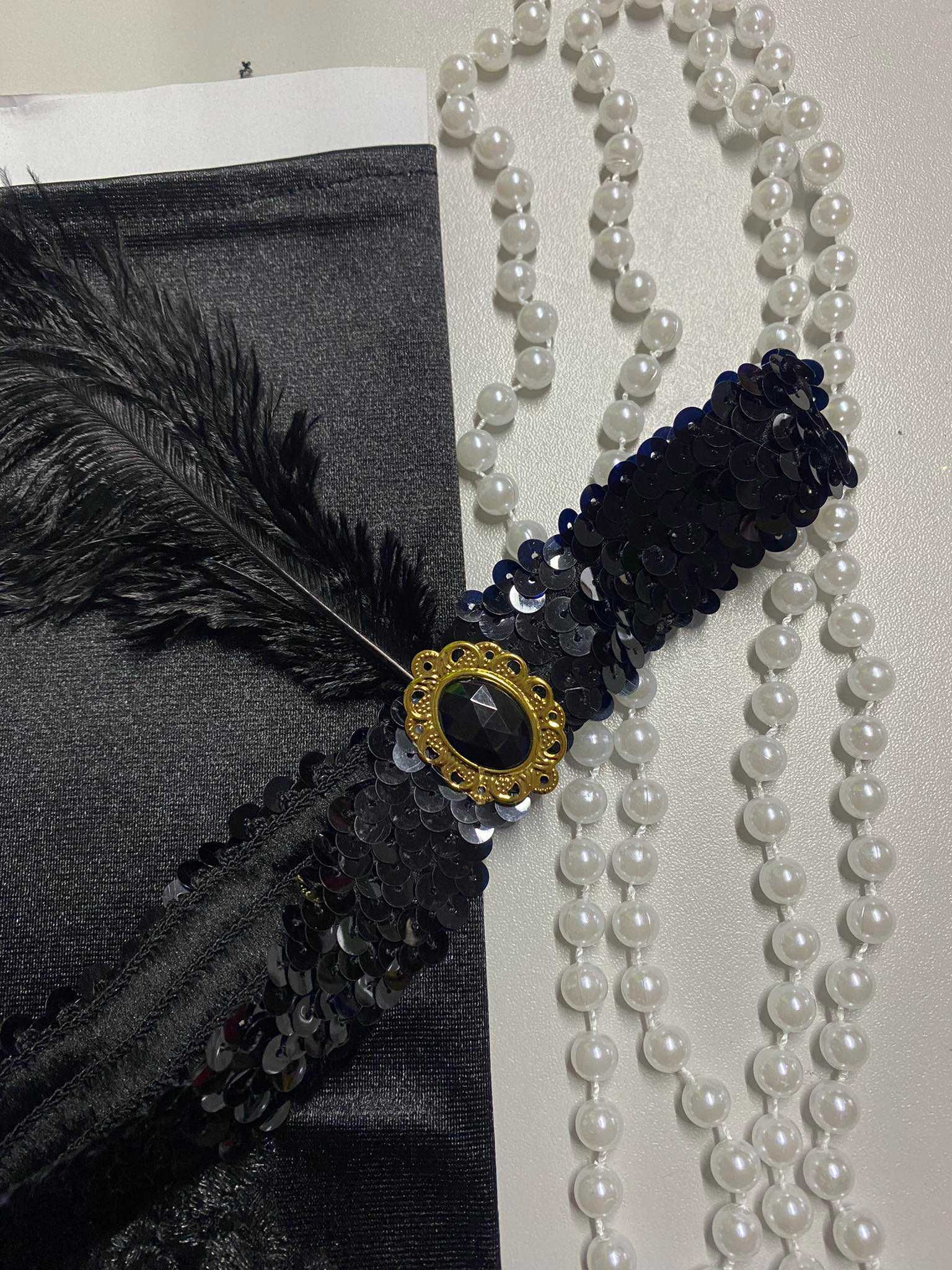 zestaw dodatków w stylu lat 20 30 Gatsby