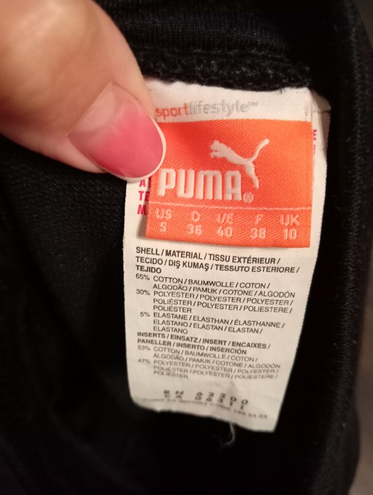 Бриджі чорні з манжетами Puma
