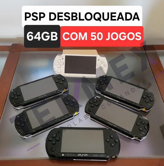 Psp com 50 jogos + 64gb