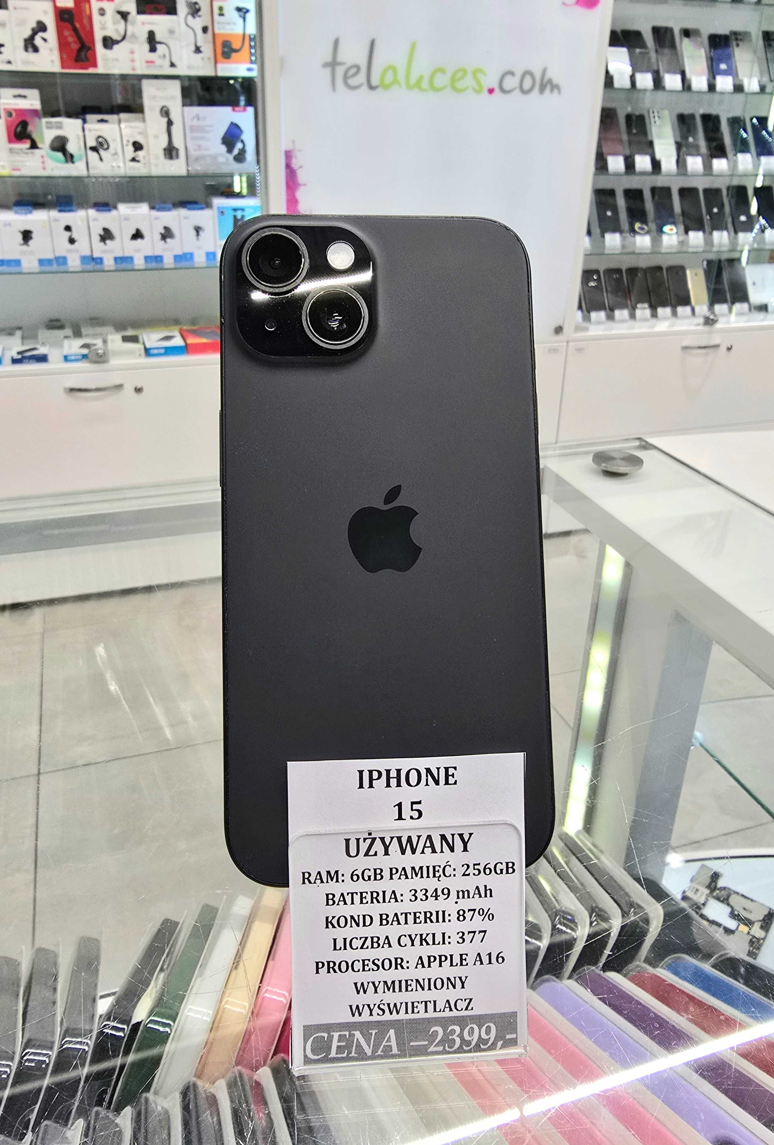 Iphone 15 256GB Bat 87% Telakces Felicity *Raty 0%