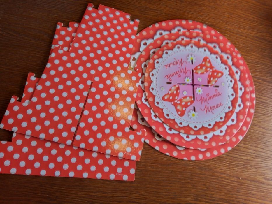 Patera 3-poziomowa tekturowa Minnie Mouse