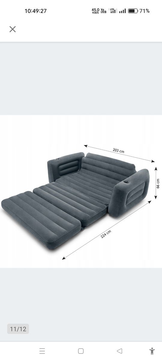Łóżko  SOFA + ew, POMPA