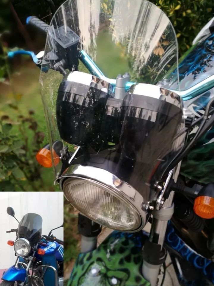 Ветровое стекло на мотоцикл универсальное Givi под круглую фару