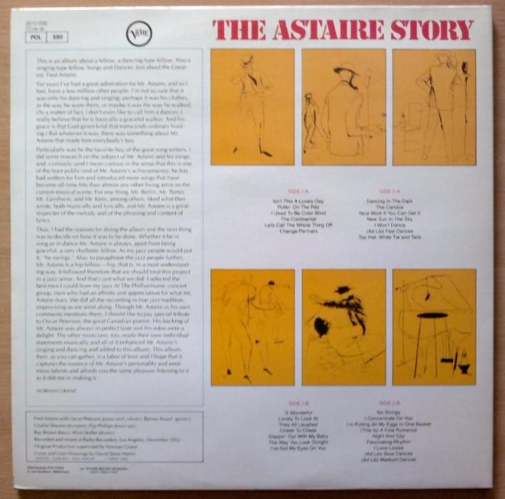 Fred Astaire-The Astaire Story O.Peterson,B.Kessel,R.Brown Winyl Jazz
