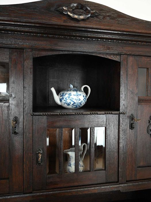 wysoki kredens międzywojenny lity dąb 072202