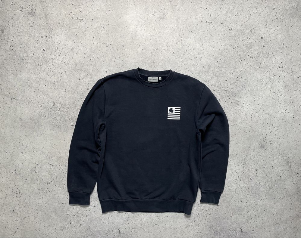 Мужская Кофта Свитшот Carhartt WIP Оригинал Большой Логотип S-M