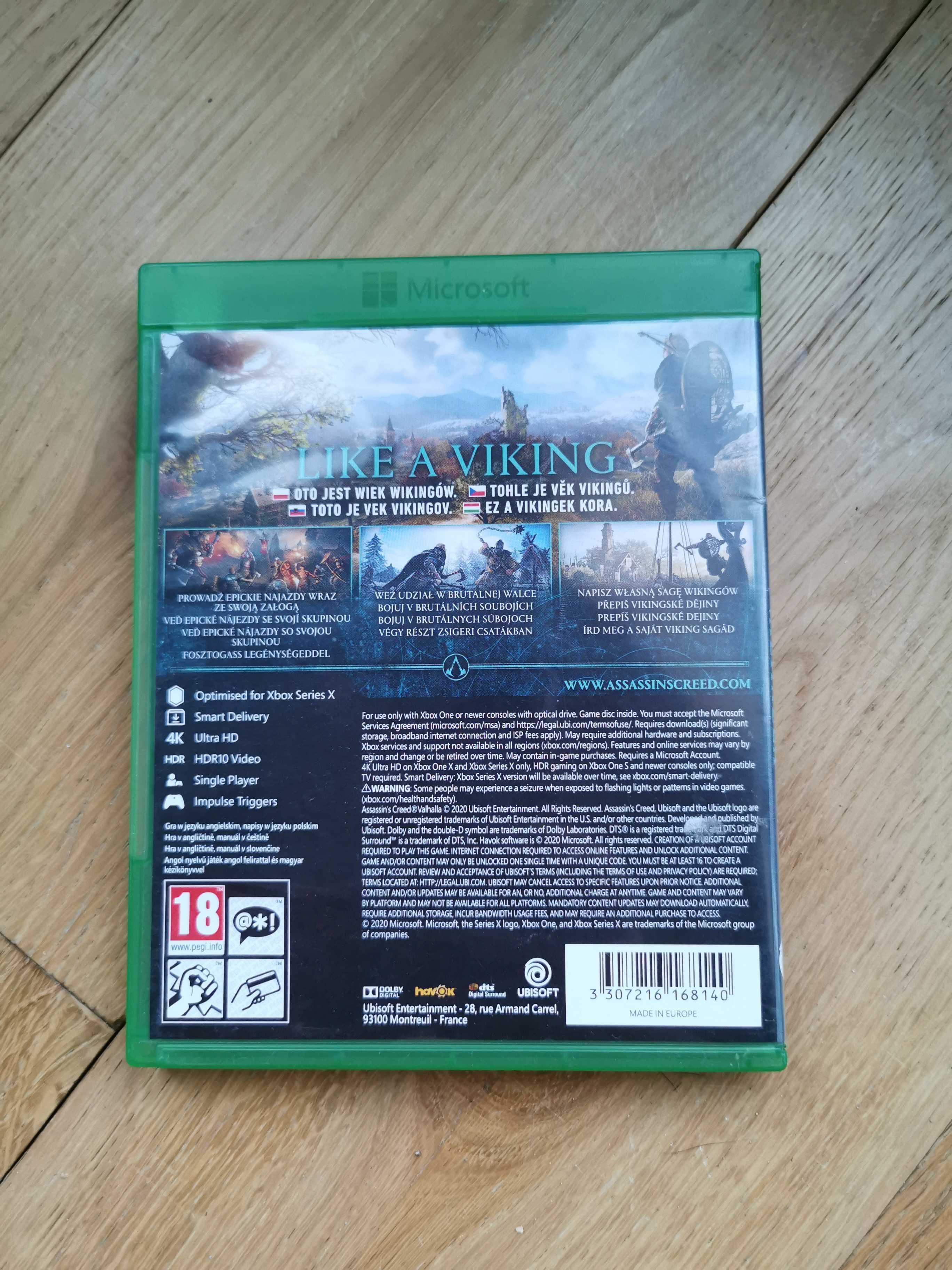 Assasin’s Creed Valhalla PL gra na Xbox One - Ładny stan, cały zestaw